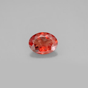 Andesina labradorite naturale arancione da 1,19 ct, taglio ovale, SI