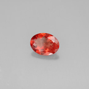 Andesina labradorite naturale arancione da 1,19 ct, taglio ovale, SI