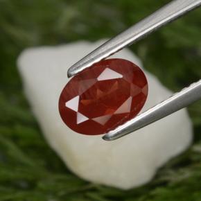 Andesina labradorite naturale rosso da 0,98 ct, taglio ovale, SI