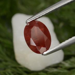 Andesina labradorite naturale rosso da 0,98 ct, taglio ovale, SI