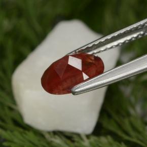 Andesina labradorite naturale rosso da 0,98 ct, taglio ovale, SI