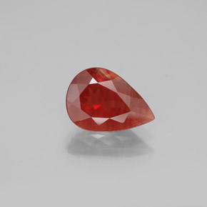 Andesina labradorite naturale rosso da 1,40 ct, taglio a pera, SI