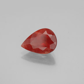 Andesina labradorite naturale rosso da 1,40 ct, taglio a pera, SI