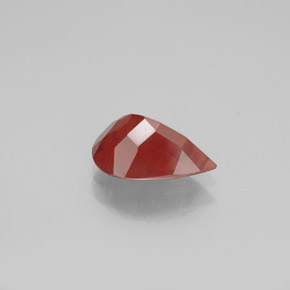 Andesina labradorite naturale rosso da 1,40 ct, taglio a pera, SI