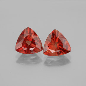 Andesina labradorite naturale arancione da  ct, trillion, VVS-VS