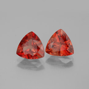 Andesina labradorite naturale arancione da  ct, trillion, VVS-VS