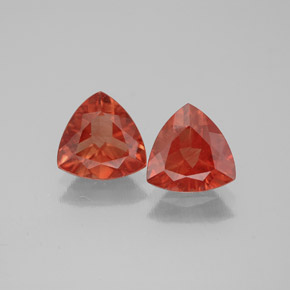 Andesina labradorite naturale arancione da  ct, trillion, VVS-VS