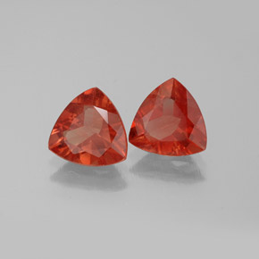 Andesina labradorite naturale arancione da  ct, trillion, VVS-VS