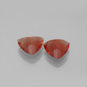 Andesina labradorite naturale arancione da  ct, trillion, VVS-VS
