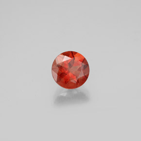 Andesina labradorite naturale arancione da 0,73 ct, taglio rotondo, VVS-VS