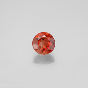 Andesina labradorite naturale arancione da 0,71 ct, taglio rotondo, VVS-VS