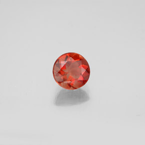 Andesina labradorite naturale arancione da 0,71 ct, taglio rotondo, VVS-VS