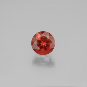 Andesina Labradorite Miele arancione naturale da 0.80 ct, Taglio rotondo, VVS-VS