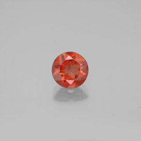 Andesina labradorite naturale arancione da 0,65 ct, taglio rotondo, VS