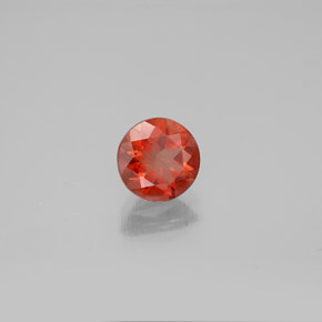 Andesina labradorite naturale arancione da 0,65 ct, taglio rotondo, VS