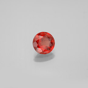 Andesina labradorite naturale arancione da 0,61 ct, taglio rotondo, VS