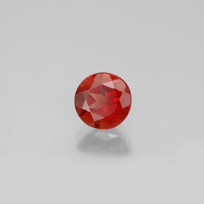 Andesina labradorite naturale arancione da 0,61 ct, taglio rotondo, VVS-VS