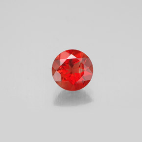 Andesina labradorite naturale arancione da 0,65 ct, taglio rotondo, VS