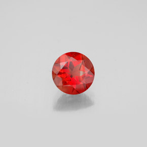 Andesina labradorite naturale arancione da 0,65 ct, taglio rotondo, VS