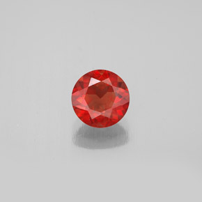 Andesina Labradorite Miele arancione naturale da 0.76 ct, Taglio rotondo, VS