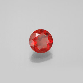 Andesina Labradorite Miele arancione naturale da 0.76 ct, Taglio rotondo, VS