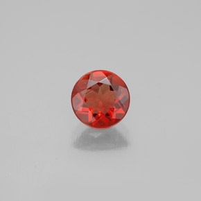 Andesina labradorite naturale arancione da 0,65 ct, taglio rotondo, VS