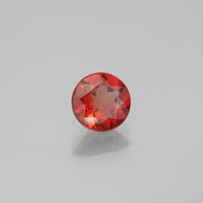 Andesina labradorite naturale arancione da 0,65 ct, taglio rotondo, VS