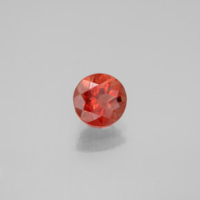 Andesina labradorite naturale arancione da 0,65 ct, taglio rotondo, VS