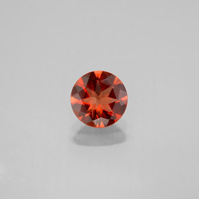 Andesina labradorite naturale arancione da 0,62 ct, taglio rotondo, VS