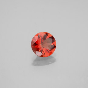 Andesina labradorite naturale arancione da 0,62 ct, taglio rotondo, VS