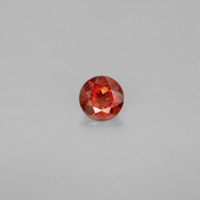 Andesina labradorite naturale arancione da 0,71 ct, taglio rotondo, VS