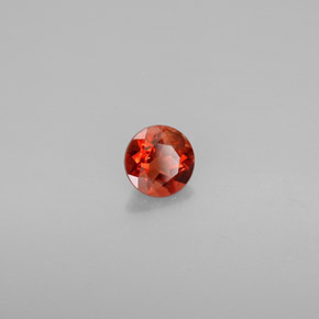 Andesina labradorite naturale arancione da 0,71 ct, taglio rotondo, VS