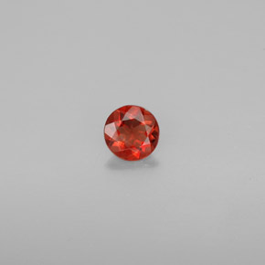 Andesina labradorite naturale arancione da 0,54 ct, taglio rotondo, VS