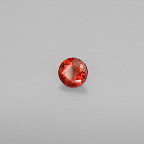 Andesina labradorite naturale arancione da 0,54 ct, taglio rotondo, VS