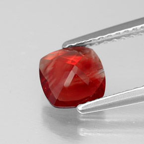 Andesina labradorite naturale rosso da 0,79 ct, taglio a cuscino, VVS-VS