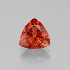 Andesina labradorite naturale arancione da 0,82 ct, trillion, VVS-VS