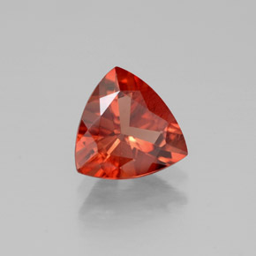Andesina labradorite naturale arancione da 0,82 ct, trillion, VVS-VS