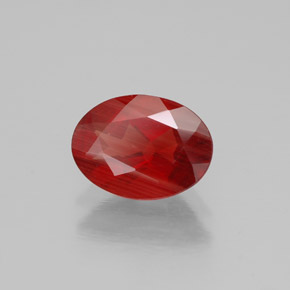 Andesina labradorite naturale rosso da 0,80 ct, taglio ovale, VVS-VS
