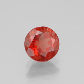 Andesina labradorite naturale rosso da 0,60 ct, taglio rotondo, VS