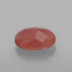 Andesina labradorite naturale rosso da 0,74 ct, taglio ovale, traslucido