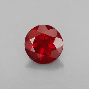 Andesina labradorite naturale rosso da 0,63 ct, taglio rotondo, VVS-VS