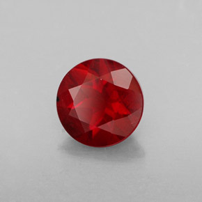 Andesina labradorite naturale rosso da 0,63 ct, taglio rotondo, VVS-VS