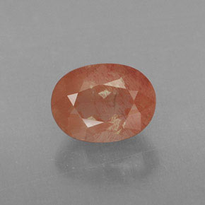 Andesina Labradorite Miele rosso naturale da 1.14 ct, Trasparente, Trasparente/Traslucido