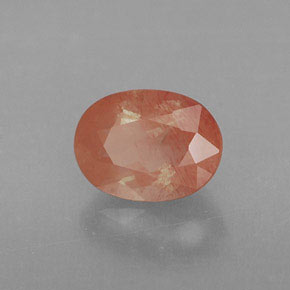 Andesina Labradorite Miele rosso naturale da 1.14 ct, Trasparente, Trasparente/Traslucido