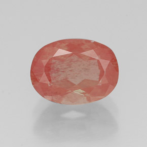 Andesina labradorite naturale rosso da 1,36 ct, taglio ovale, VS
