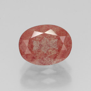 Andesina labradorite naturale rosso da 1,33 ct, taglio ovale, VS