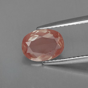 Andesina labradorite naturale rosso da 1,07 ct, taglio ovale, VVS-VS