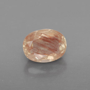 Andesina Labradorite Miele rosso naturale da 1.49 ct, Trasparente, Trasparente/Traslucido