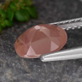 Andesina Labradorite Miele rosso naturale da 1.04 ct, Taglio ovale, Traslucido