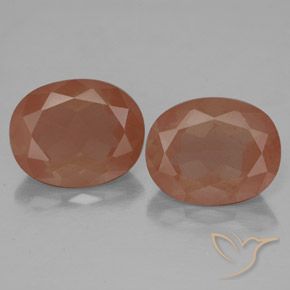 5.18ctw Naturale Arancio caldo Andesina Labradorite, Ovale, Trasparente/Traslucido